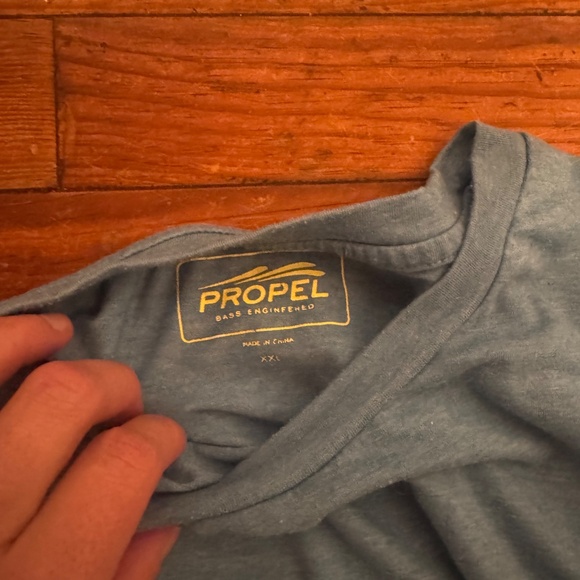 Propel Bass Company Blue T-Shirt poly cotton spandex size XXL - Picture 5 of 6
